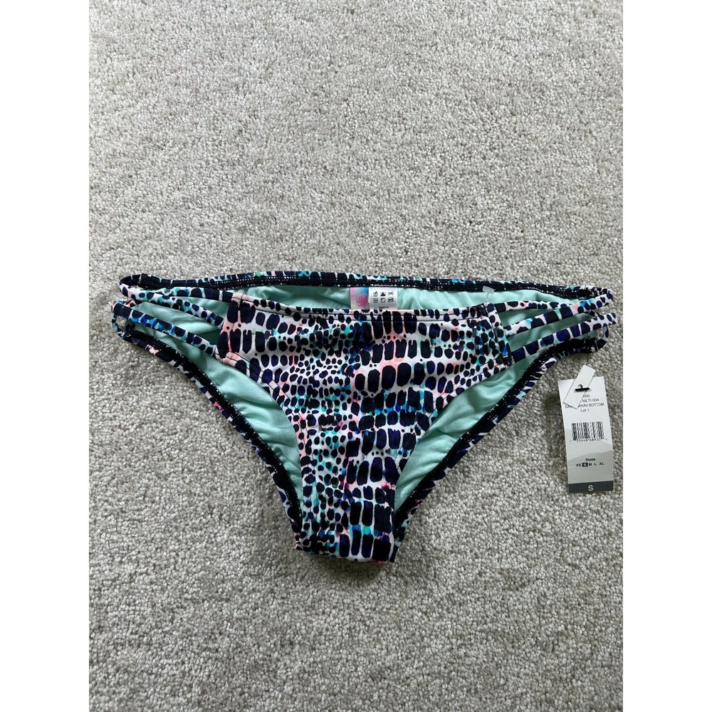 Sun Dazed Women's Sasha Bikini Bottom Small Multicolor Nylon Spandex